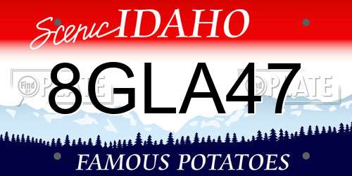 8GLA47 Idaho License Plate
