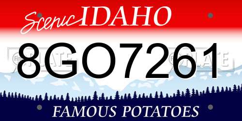 8GO7261 Idaho License Plate