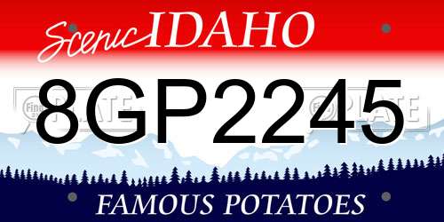 8GP2245 Idaho License Plate