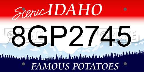 8GP2745 Idaho License Plate