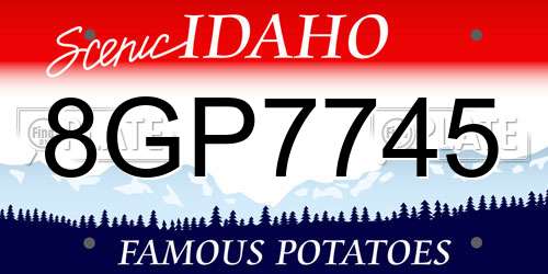 8GP7745 Idaho License Plate