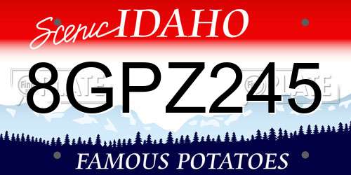 8GPZ245 Idaho License Plate