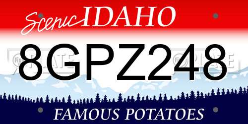 8GPZ248 Idaho License Plate