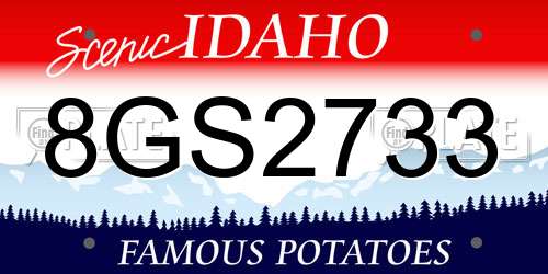 8GS2733 Idaho License Plate