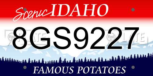 8GS9227 Idaho License Plate