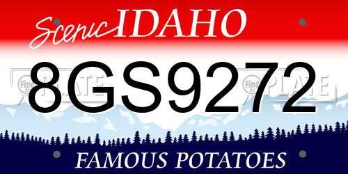 8GS9272 Idaho License Plate