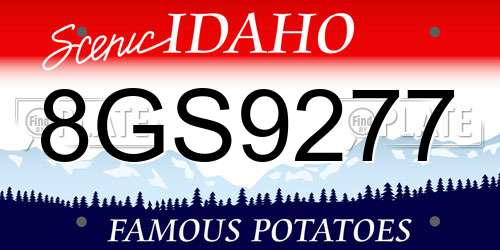 8GS9277 Idaho License Plate