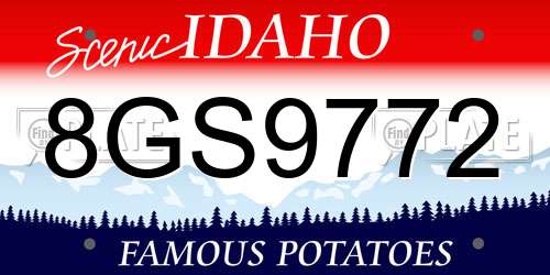 8GS9772 Idaho License Plate