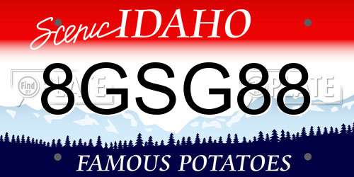 8GSG88 Idaho License Plate