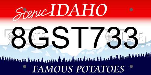 8GST733 Idaho License Plate