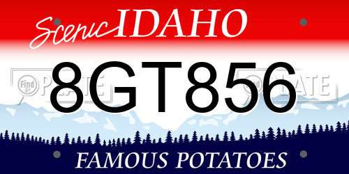 8GT856 Idaho License Plate