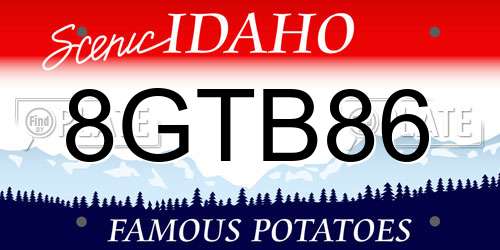 8GTB86 Idaho License Plate