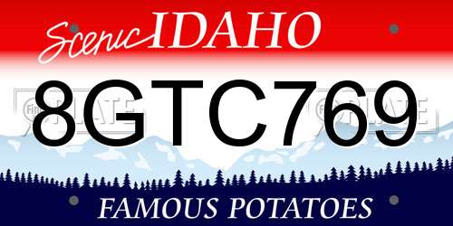 8GTC769 Idaho License Plate