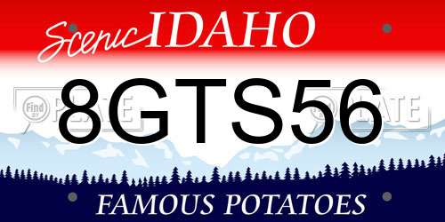 8GTS56 Idaho License Plate