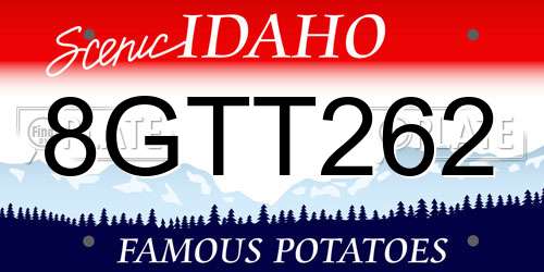 8GTT262 Idaho License Plate
