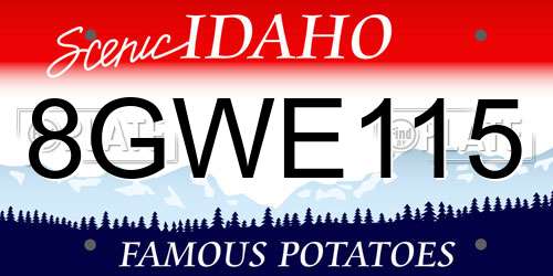8GWE115 Idaho License Plate