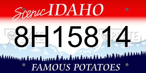 8H15814 Idaho License Plate