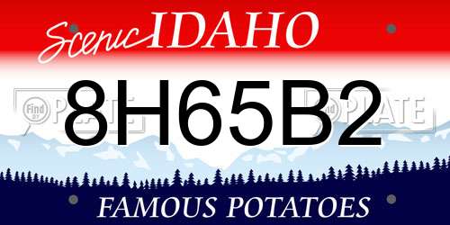 8H65B2 Idaho License Plate