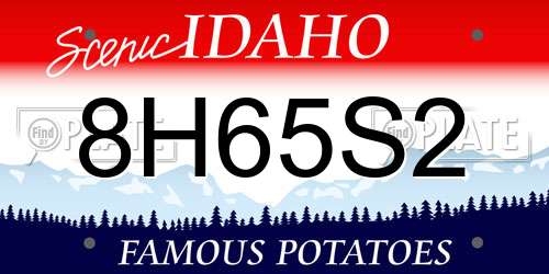 8H65S2 Idaho License Plate