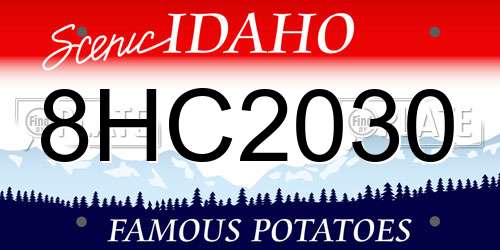 8HC2030 Idaho License Plate