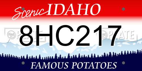 8HC217 Idaho License Plate