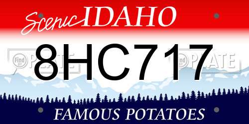 8HC717 Idaho License Plate