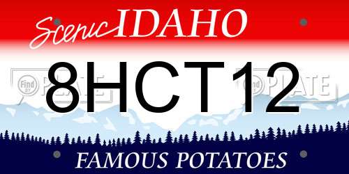 8HCT12 Idaho License Plate