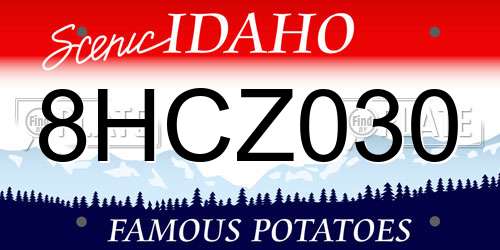 8HCZ030 Idaho License Plate