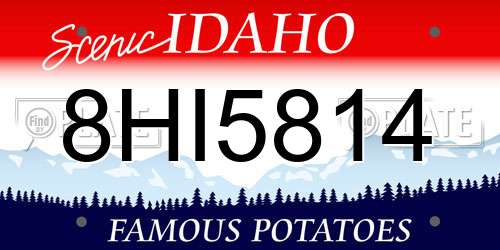 8HI5814 Idaho License Plate
