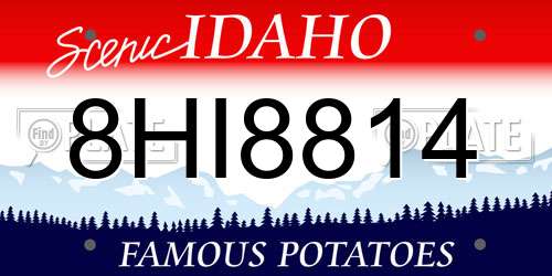 8HI8814 Idaho License Plate