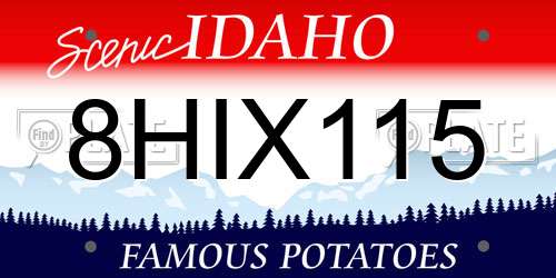 8HIX115 Idaho License Plate