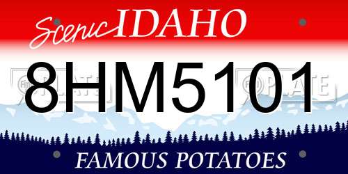 8HM5101 Idaho License Plate