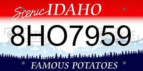 8HO7959 Idaho License Plate