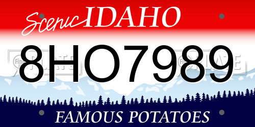 8HO7989 Idaho License Plate