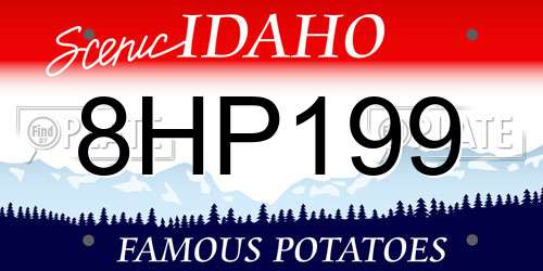 8HP199 Idaho License Plate