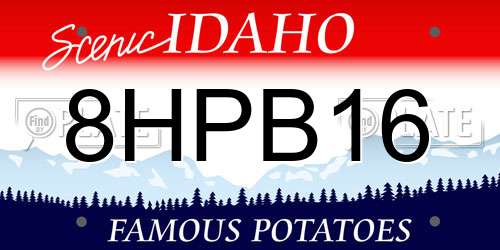 8HPB16 Idaho License Plate
