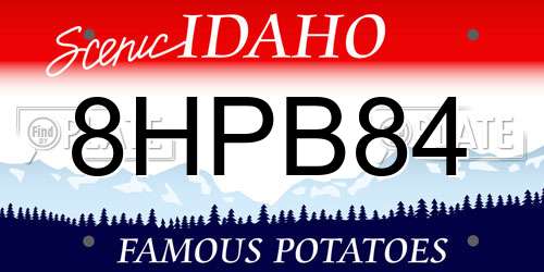 8HPB84 Idaho License Plate
