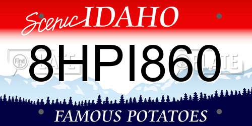 8HPI860 Idaho License Plate
