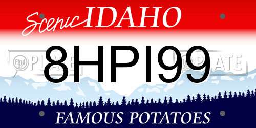 8HPI99 Idaho License Plate