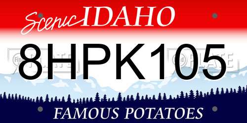 8HPK105 Idaho License Plate