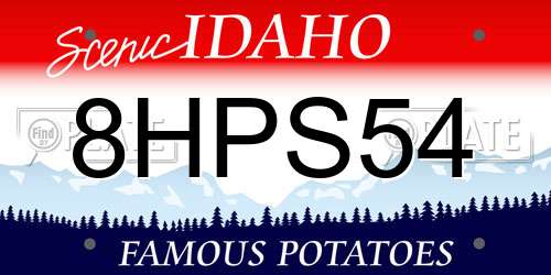 8HPS54 Idaho License Plate
