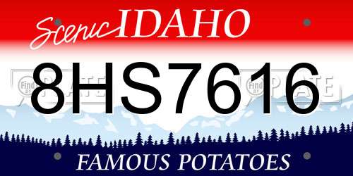 8HS7616 Idaho License Plate
