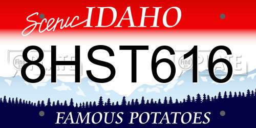 8HST616 Idaho License Plate