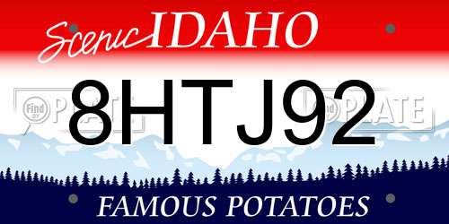 8HTJ92 Idaho License Plate
