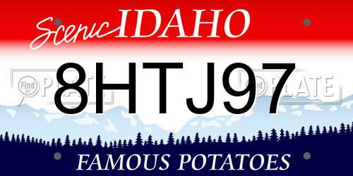 8HTJ97 Idaho License Plate