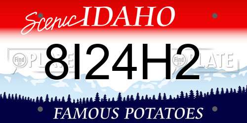 8I24H2 Idaho License Plate