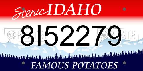 8I52279 Idaho License Plate