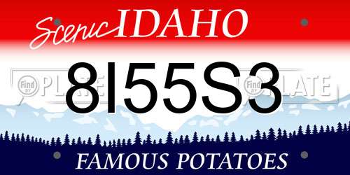 8I55S3 Idaho License Plate