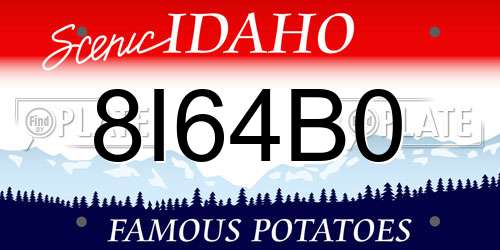8I64B0 Idaho License Plate