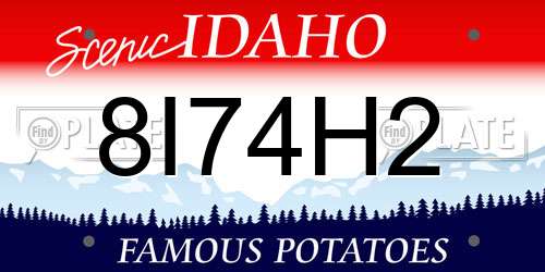 8I74H2 Idaho License Plate